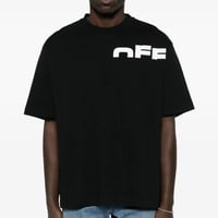 تيشيرت اوف وايت اسود بشعار شيرد