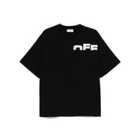 تيشيرت اوف وايت اسود بشعار شيرد