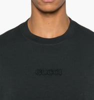 تيشيرت قوتشي Gucci logo-lettering Cotton T-shirt