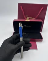 قلم كارتييه ازرق وفضي