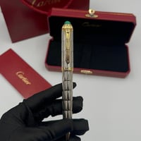 قلم كارتييه ذهبي واخضر