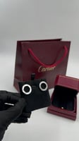 حلق كارتييه لون فضي
