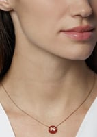 سلسال شوميه دائري صغير أحمر