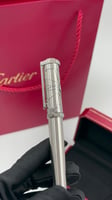 قلم كارتييه لون فضي
