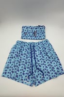 شورت فيلبريكين VILEBREQUIN سماوي وكحلي بشعار صغير