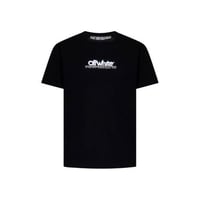 تيشيرت اوف وايت اسود بشعار مطرز