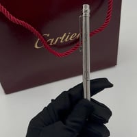 قلم كارتييه فضي نحيف