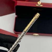 قلم كارتييه فضي و ذهبي