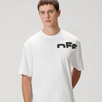 تيشيرت اوف وايت اسود بشعار شيرد