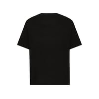 تيشيرت دولتشي اسود Cotton T-shirt with logo embroi...