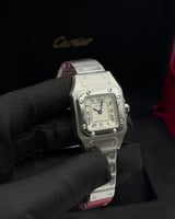 ساعة كارتييه فضي Cartier Santos