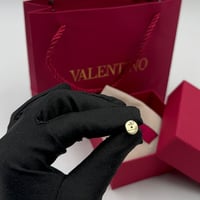 حلق فالنتينو ذهبي بكرستال