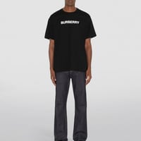تيشيرت بربري أسود بشعار BURBERRY