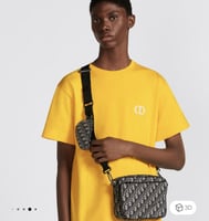 شنطة ديور زرقاء Saddle triple pouch