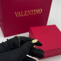 سلسال فالنتينو ذهبي بكرستال