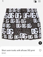 شورت D&G اسود وأبيض