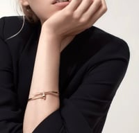 سوارة كارتييه لون ذهبي مسمار- بدون ملحقات-