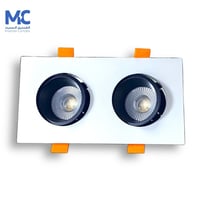 كرتون 20 حبة سبوت لايت مضاد توهج مزدوج فريم ابيض ا...