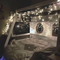 سلسلة شلال مضيئة مؤلفة من حبل افقي بطول 6m و سلاسل...