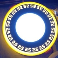 سبوت لايت 10سم ابيض اطار اصفر MB