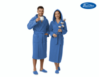 روب حمام قطن طبيعي فاخر بامتصاص عالي للماء مع قبعة...