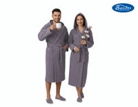 روب حمام قطن طبيعي فاخر بامتصاص عالي للماء مع قبعة...