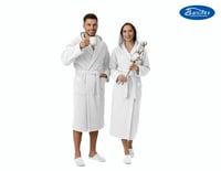 روب حمام قطن طبيعي فاخر بامتصاص عالي للماء مع قبعة...