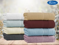 منشفة لوكس قطن طبيعي 100% مقاس 50*100، بألوان مختل...