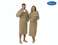 روب حمام قطن طبيعي فاخر بامتصاص عالي للماء مع قبعة...