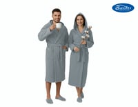 روب حمام قطن طبيعي فاخر بامتصاص عالي للماء مع قبعة...