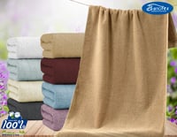 منشفة لوكس قطن طبيعي 100% مقاس 50*100، بألوان مختل...