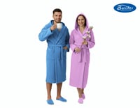 روب حمام قطن طبيعي فاخر بامتصاص عالي للماء مع قبعة...