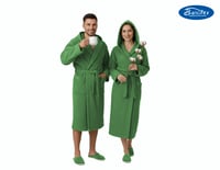 روب حمام قطن طبيعي فاخر بامتصاص عالي للماء مع قبعة...