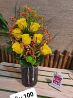 باقة ورد بفازة