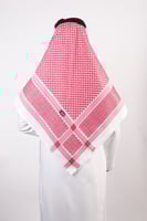 شماغ ملكي خاص أحمر غامق بصمة