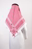 شماغ ملكي خاص أحمر غامق بصمة