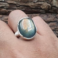 خاتم الطاووس الاخضر موديل ملكي ناعم