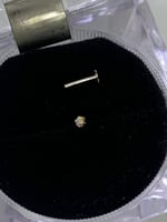 زمام انف فضة عيار 925 فص ملون حجم صغير كبس