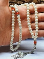 سبحه لولو زراعي فواصل لون العقيق كركوشه انتيمون