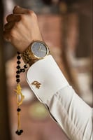 طقم سبحة وكبك بتصميم فخم بالاسم