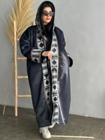 فروة نسائية بنقش سدو