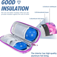 حافظة انسولين قلمين وردي