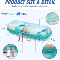 حافظة انسولين قلمين تركواز