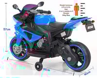 دباب اطفال كهربائي موسيقى و اضاءة 6 فولت ازرق