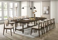 طاولة طعام خشب ماليزي 12 كرسي