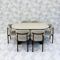 طاولة طعام سرميك 6 كراسي