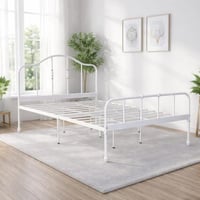 سرير حديد ابيض مقاس 200*140