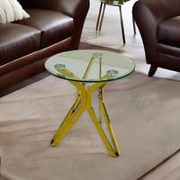 طاولة خدمة أستيل مفرد لون ذهبي مقاس 50