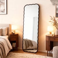 مراية اطار خشب طبيعي