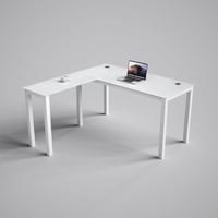 مكتب زجاج ابيض مقاس 140